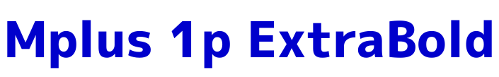 Mplus 1p ExtraBold लिपि